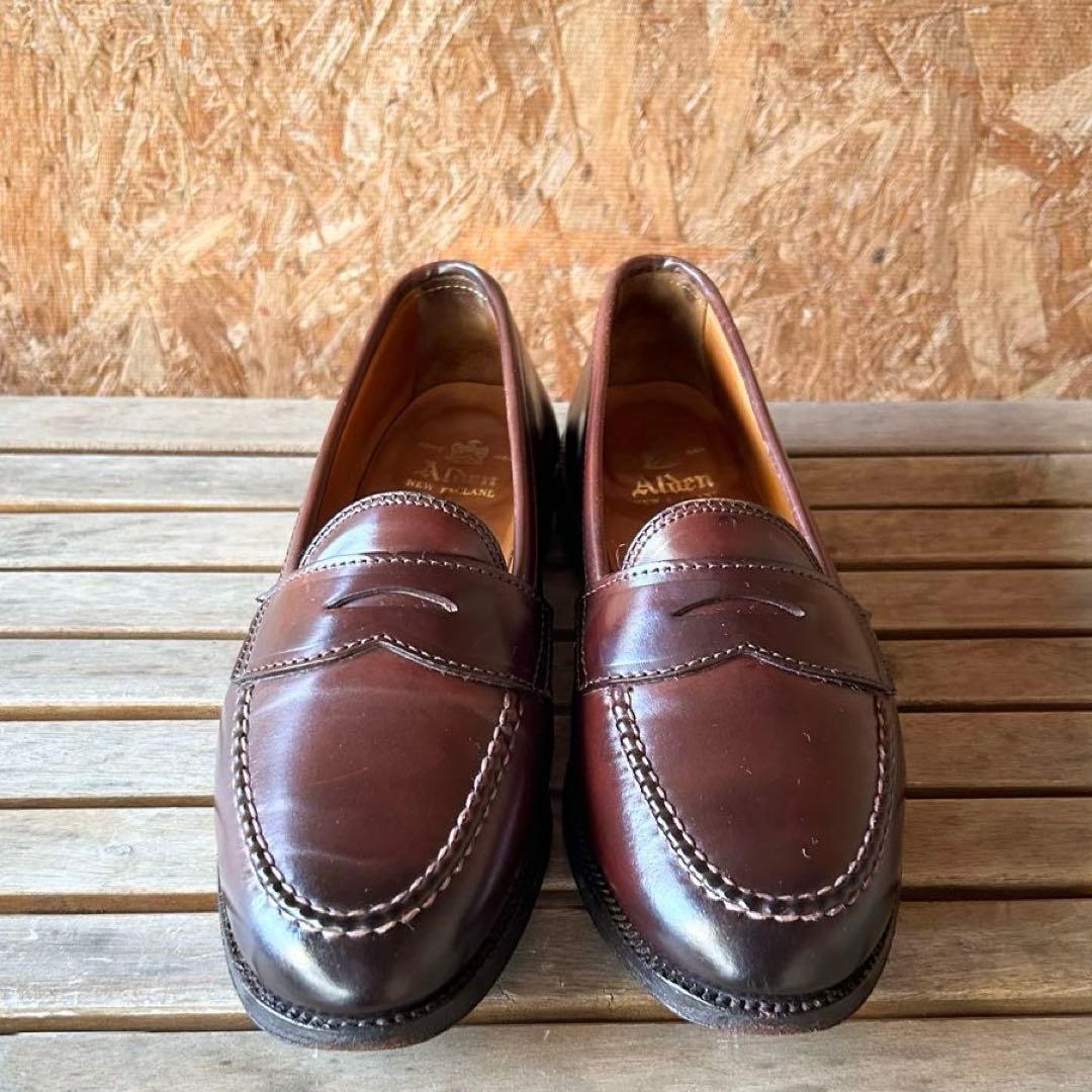 名作 Alden 14501 コードバン ローファー 7.5D 袋付き