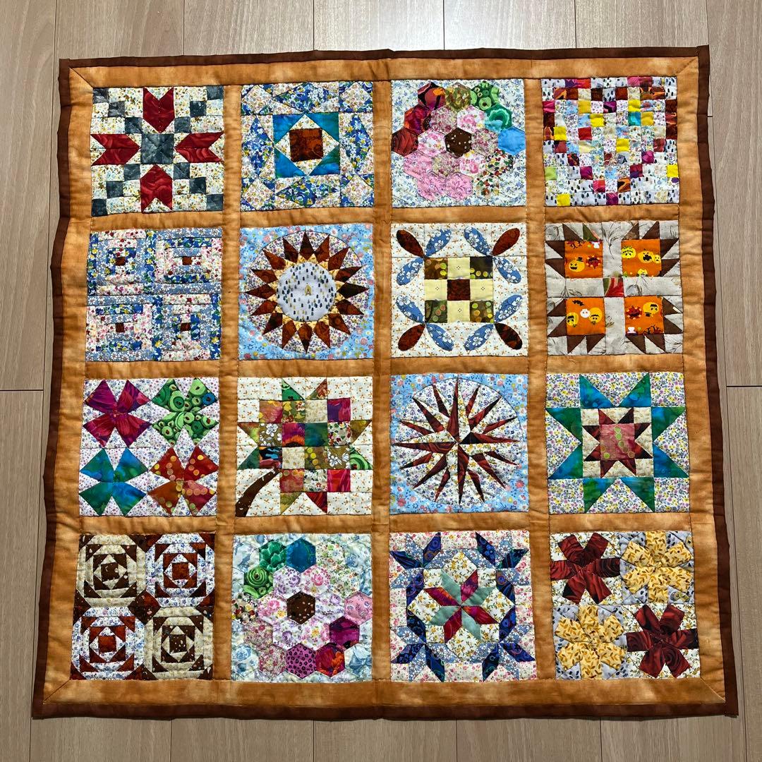 最終価格)ハンドメイド パッチワークサンプラーキルトタペストリー