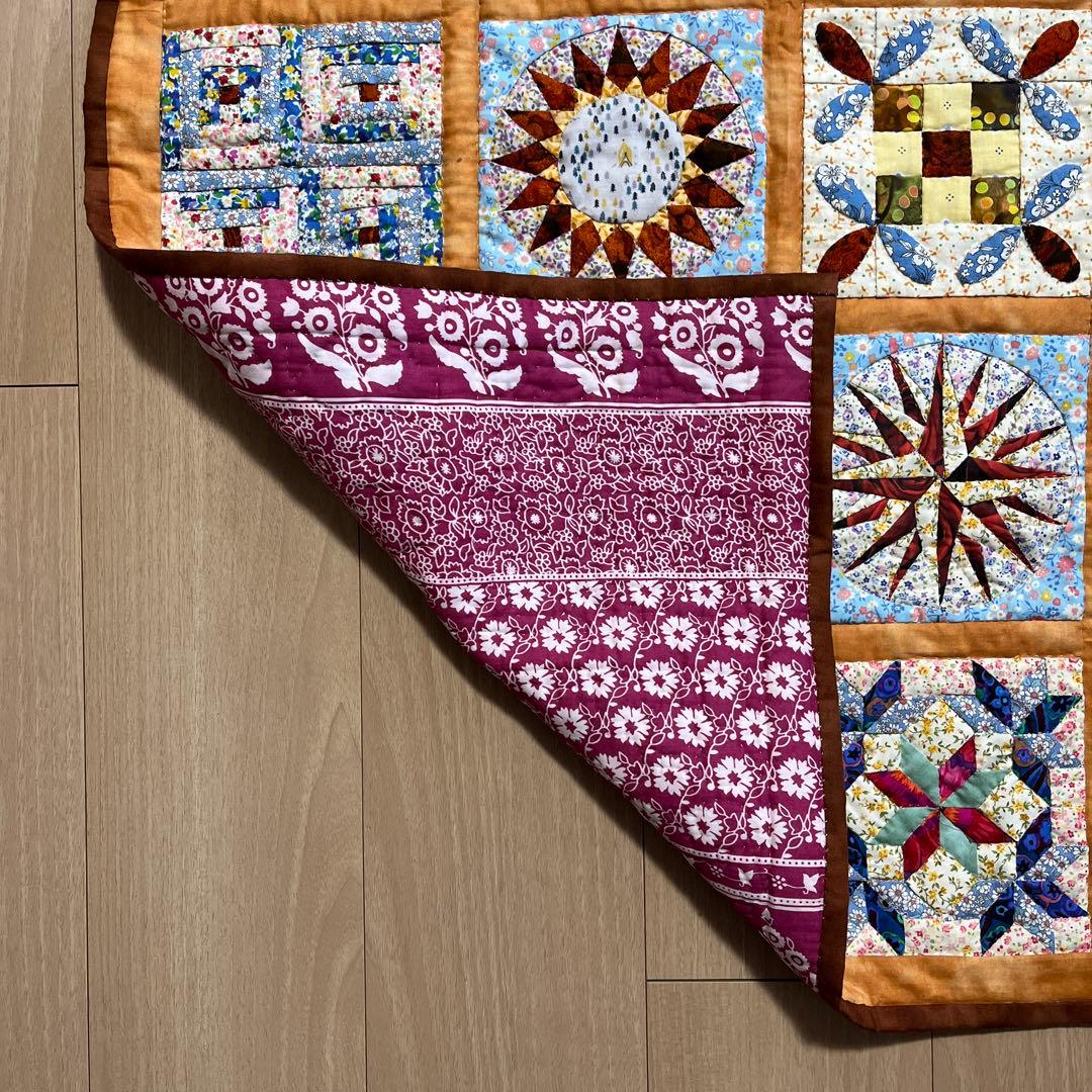 最終価格)ハンドメイド パッチワークサンプラーキルトタペストリー