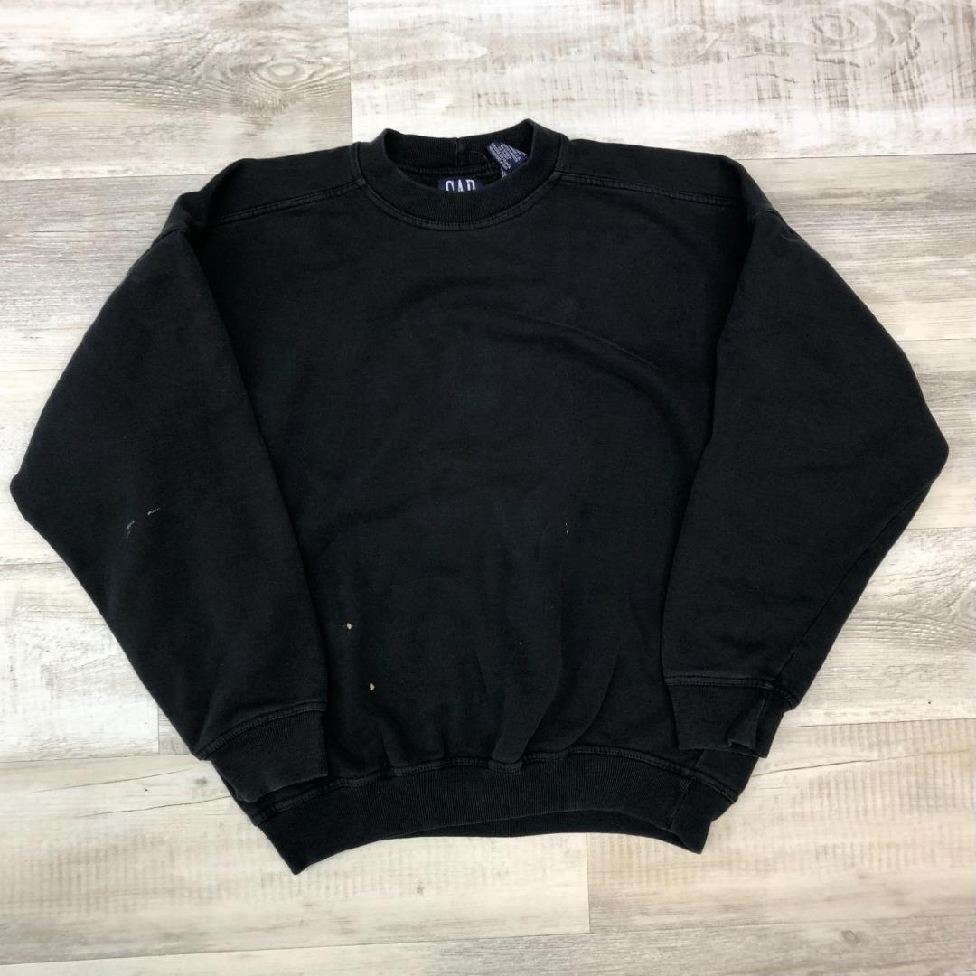 古着 90年代 OLD GAP オールドギャップ スウェット 無地 ブラック S