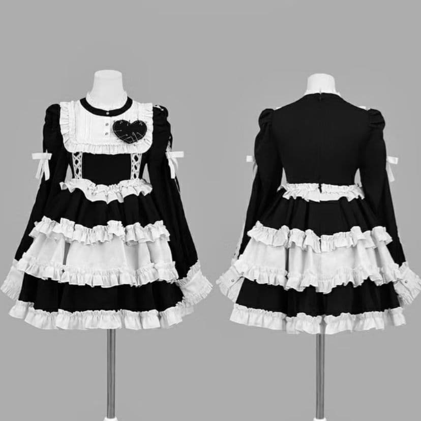 DimMoire フリルに埋もれて見る悪夢ドレス Black＆White タグ有 - メルカリ