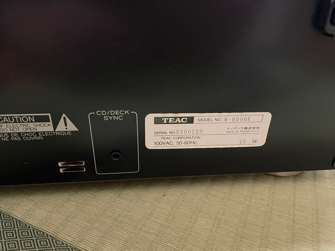 TEAC W-6000R ダブルオートリバース カセットデッキ ワンオーナー