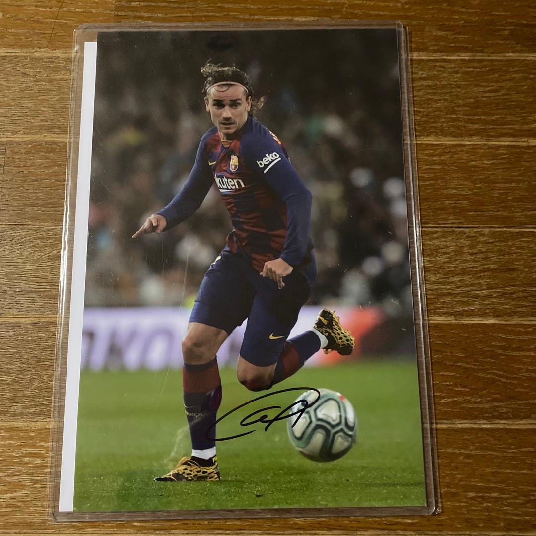 フランス代表 アントワーヌグリーズマン FCバルセロナ 直筆サイン入り