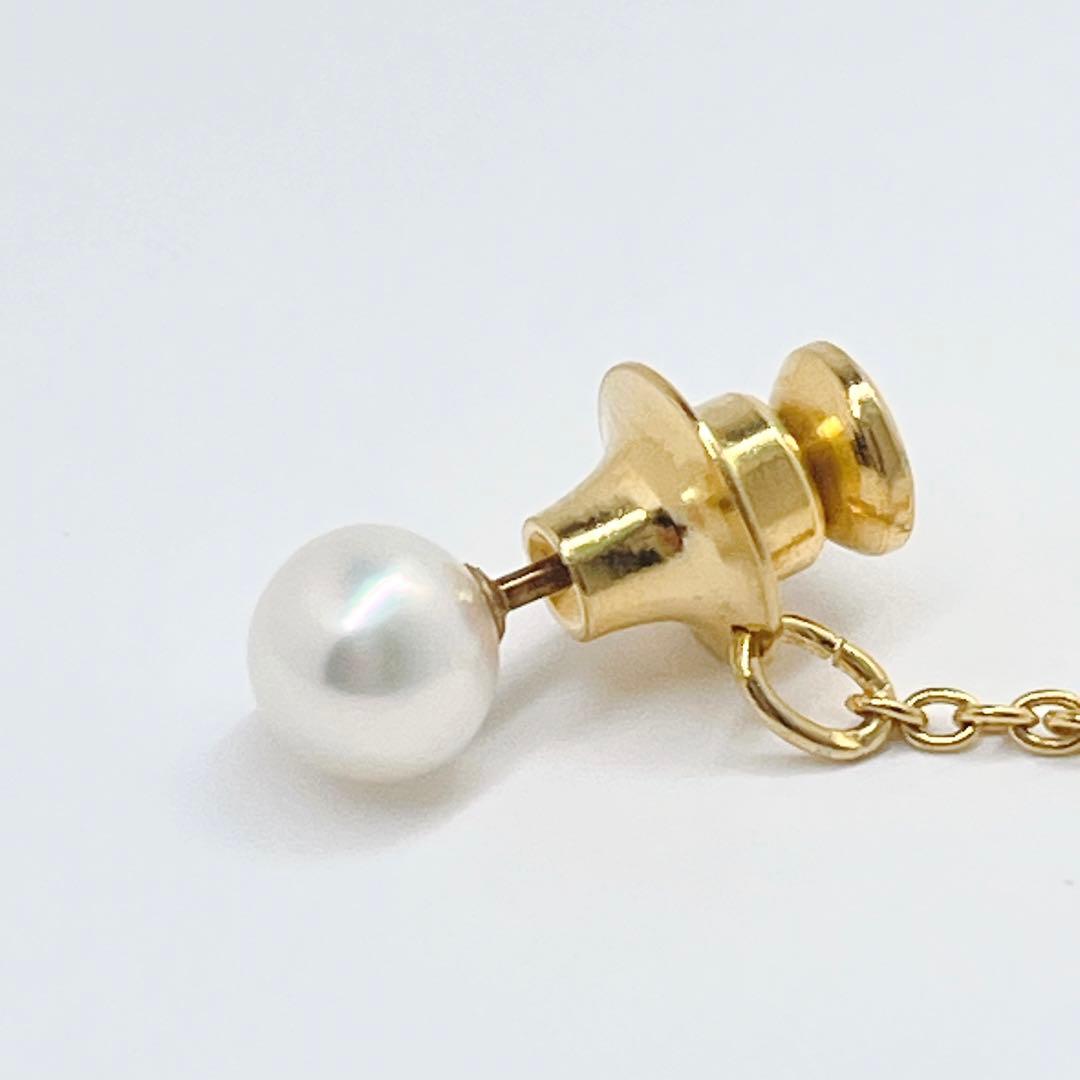 MIKIMOTO ミキモト パール ネクタイピン タイピン タイタック ゴールド