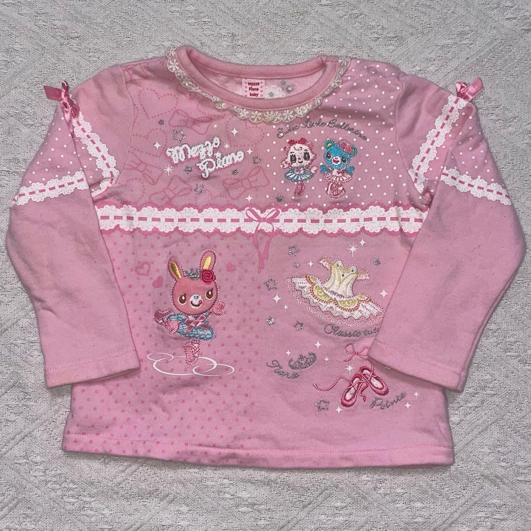 ☆激レア‪‪❤︎‬メゾピアノ ミミポポちゃん フリルリボン Tシャツ 90cm‬
