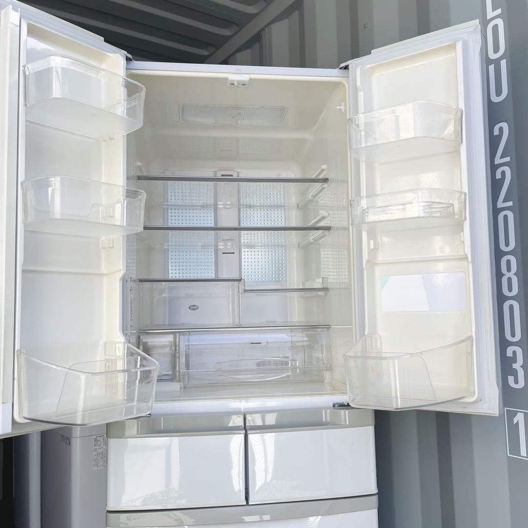 66取付無料！完動品！高性能日立自動製氷付き おしゃれホワイト6ドア