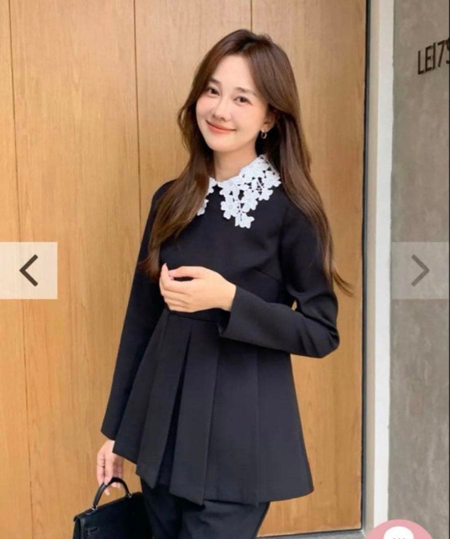 2WAY LACE COLLAR TUCK PEPLUM TOPS - メルカリ