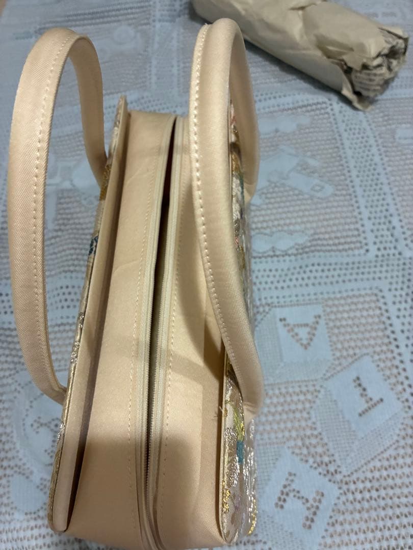 唐織 アイボリー 利休バック