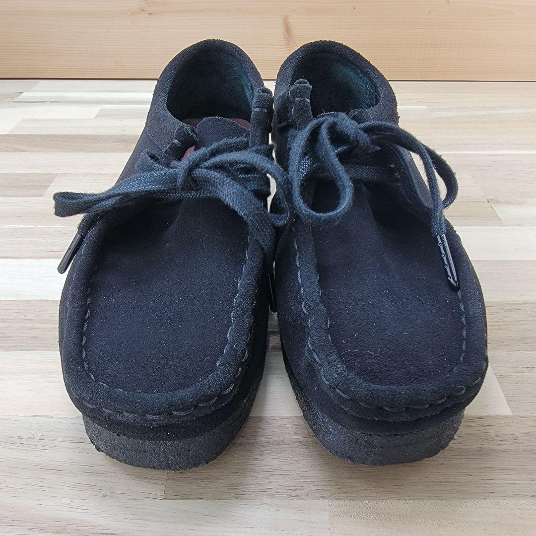 クラークス ワラビー ロー カット ブラック スエード UK3.5 22.5cm