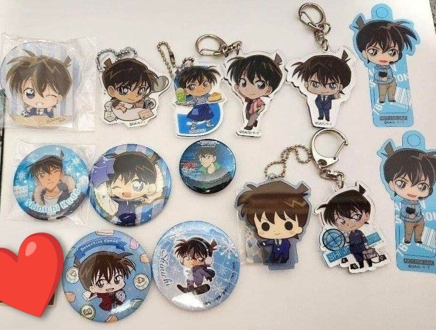 名探偵コナン　工藤新一　グッズ　14点セット　シークレットナイト　缶バッジ　レア BOX】名探偵コナン 場面写トレーディングホログラム缶バッジ 工藤新一