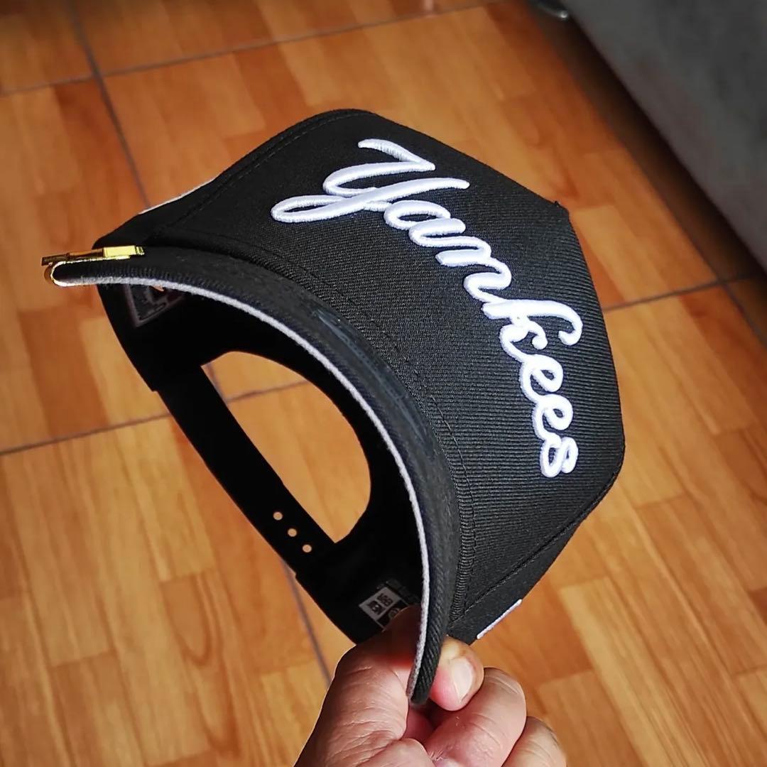 希少】NEW ERA ヤンキース 9FORTY キャップ スクリプト 黒 - メルカリ