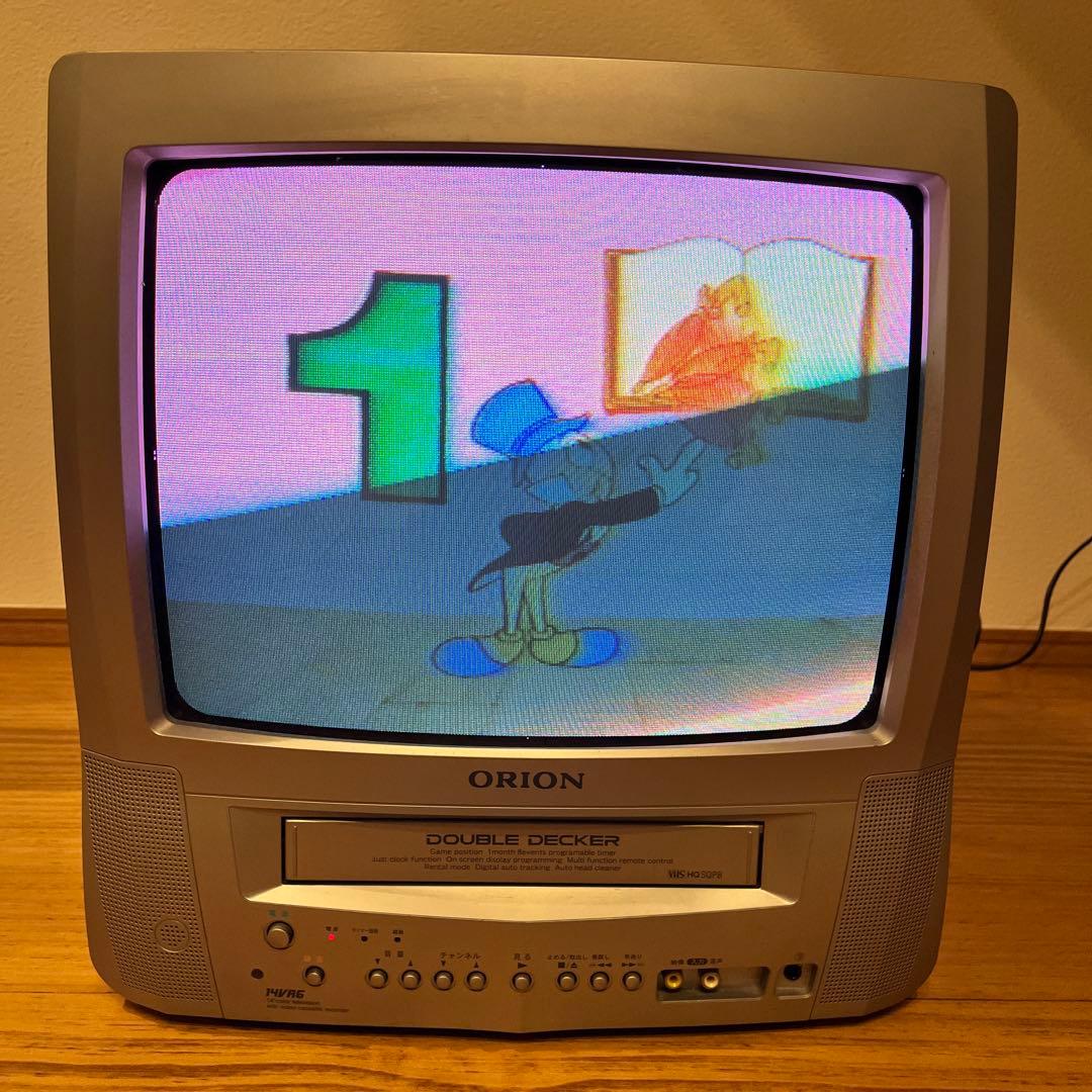 ORION テレビデオ 14型 VHS内蔵 再生確認済み ブラウン管 レトロ家電
