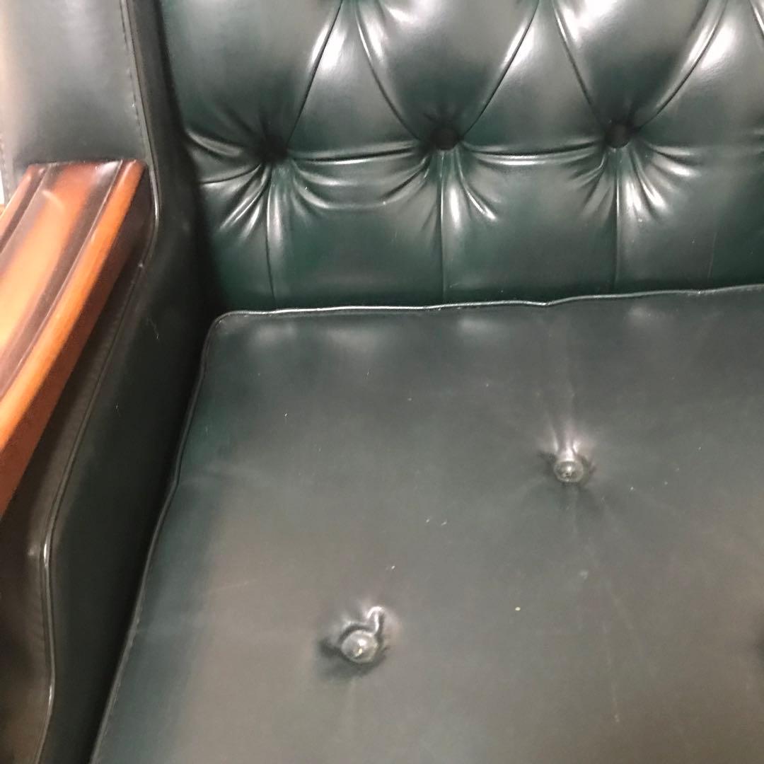 仁様専用☆70年代 昭和レトロ ダークグリーン 1人掛けソファ