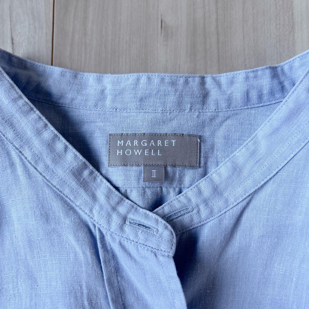 マーガレットハウエル 水色 SHIRTING LINEN SHIRTS 2 - メルカリ