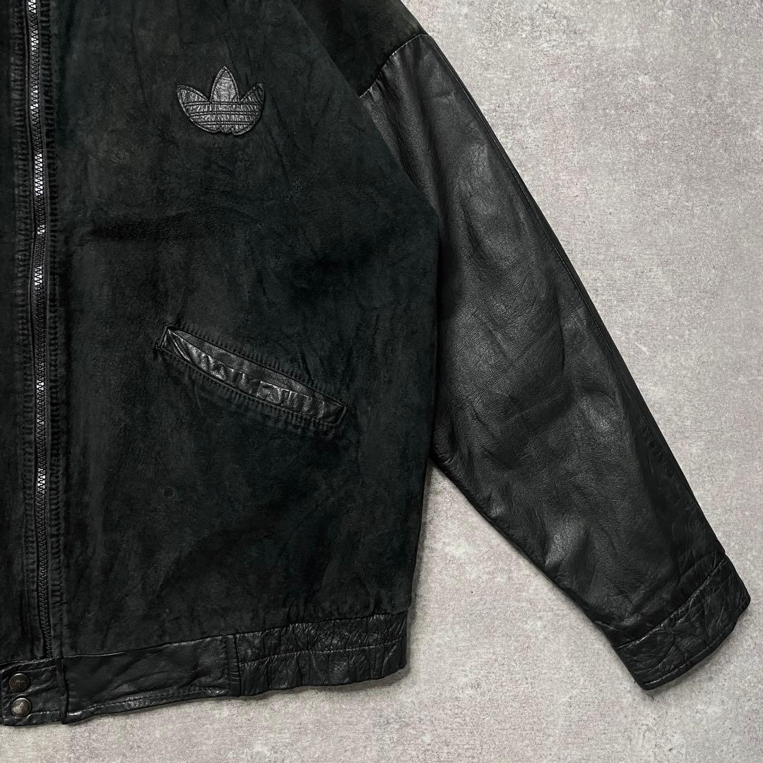 激渋 80s adidas RUN DMC レザートラックジャケット】 - メルカリ