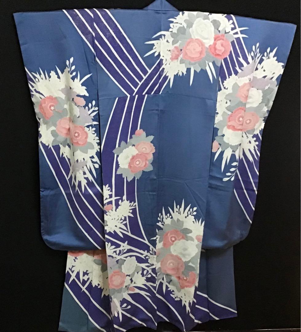 正絹　振袖　長襦袢　袋帯セット　豪華振袖　576-6 振袖 正絹 新品 仮絵羽 仕立て付き フルセット 長襦袢 袋帯 帯締め