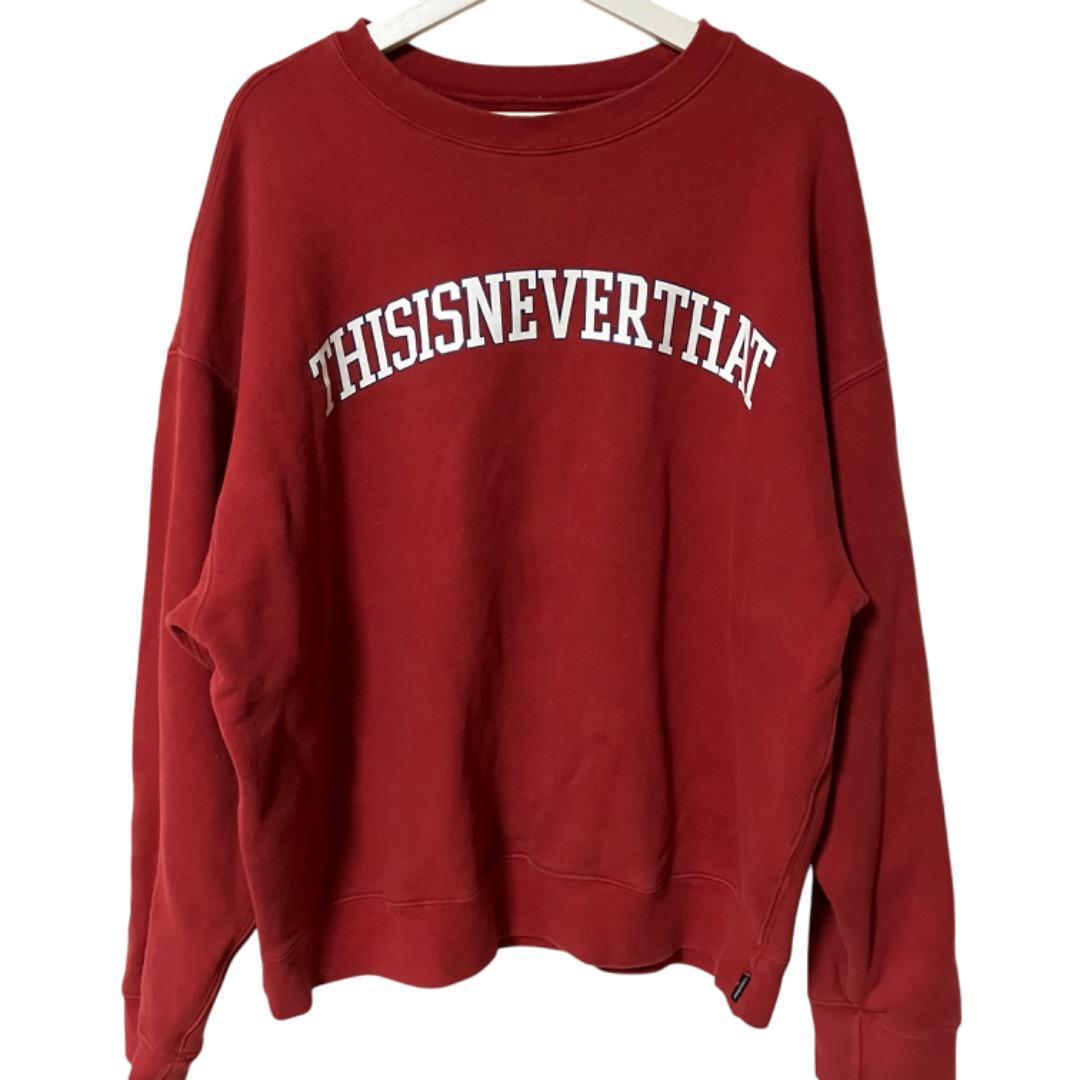 THISISNEVERTHAT ネバザ スウェット トレーナー XL レッド - メルカリ