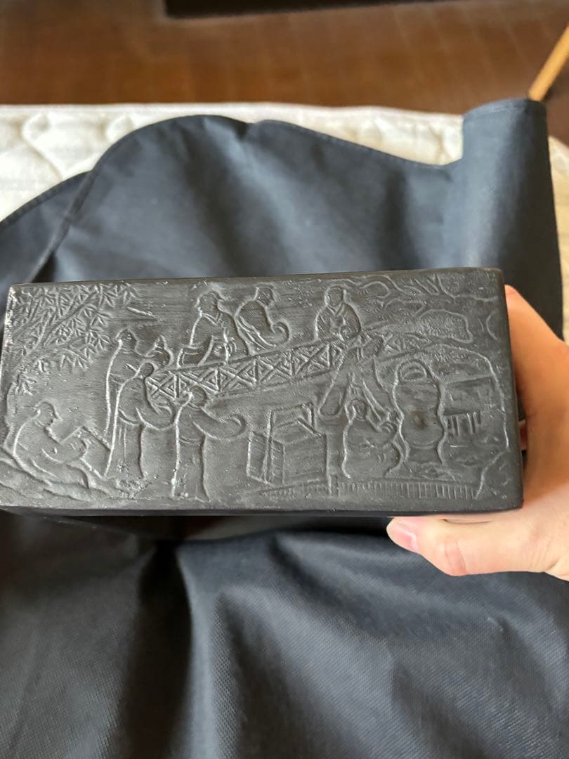 中国古美術品 特大 端渓硯 蘭亭文硯 7kg 清の時代 何其仁作 - メルカリ