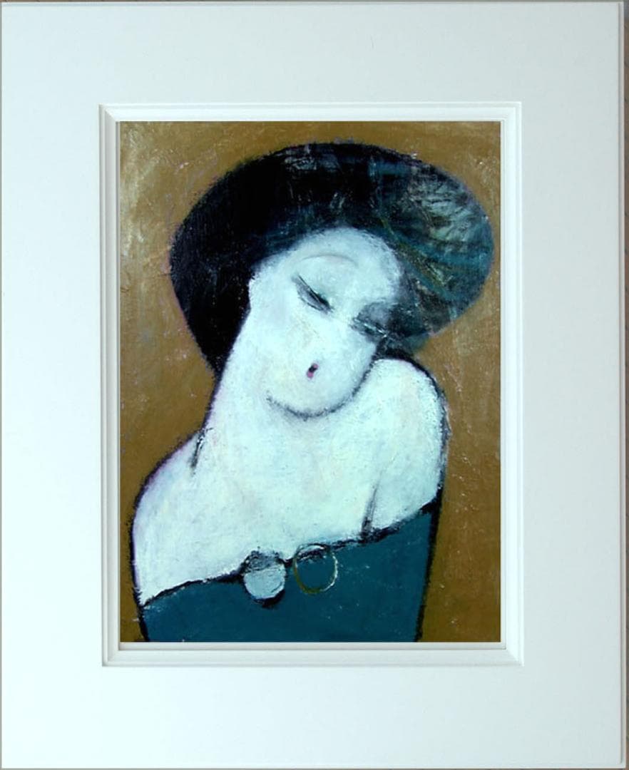 油絵 菅家令子 絵 絵画 インテリア F8-42023 人物 女性像 - メルカリ