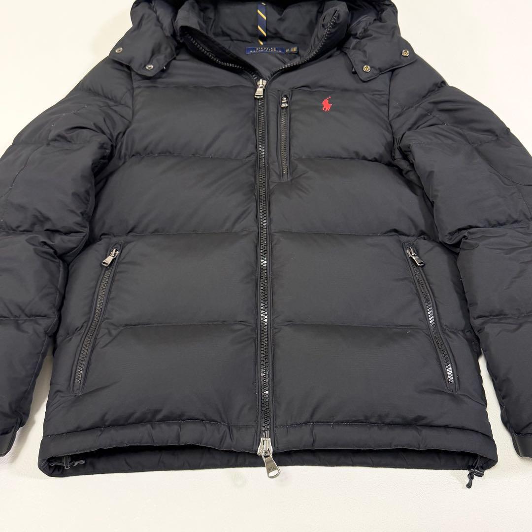 ポロラルフローレン ダウンジャケット ポニー フード 近年 ブラック S
