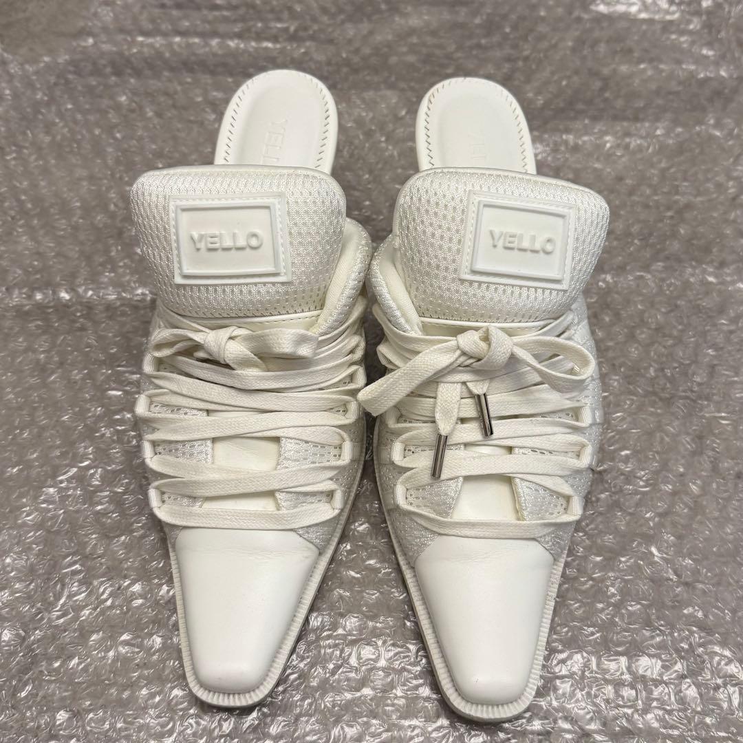 YELLO スニーカーミュール M YELLO / MONOCHROME SNEAKER MULES