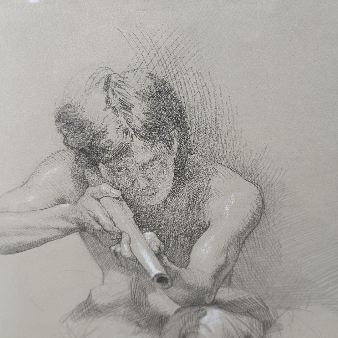 牧野邦夫 素描、真作保証、松坂屋出品作 - メルカリ