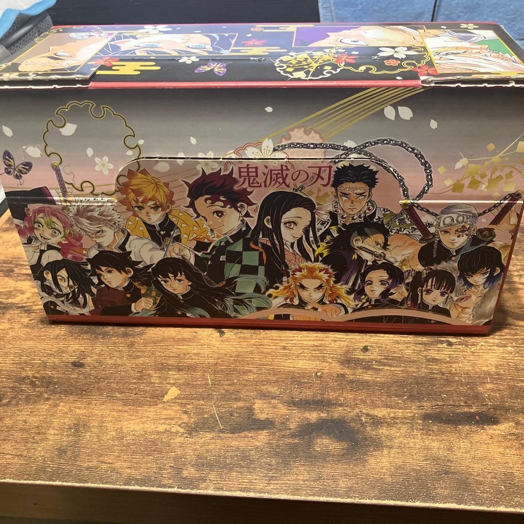 鬼滅の刃 全巻セット 収納BOX ファンブック2冊 無限列車特典 しおり