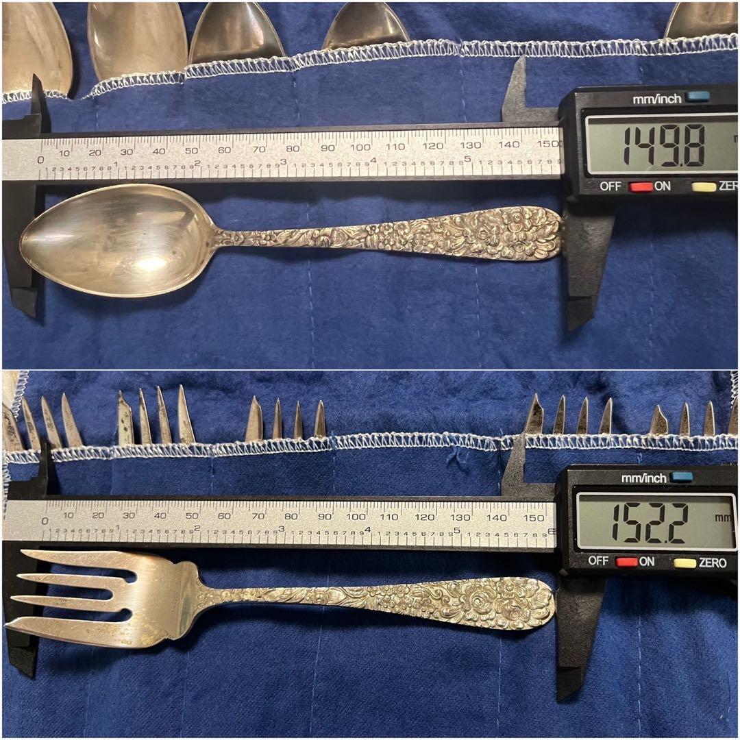 銀製】STIEFF製 SILVER ティースプーン&サラダフォーク 全12本 - メルカリ