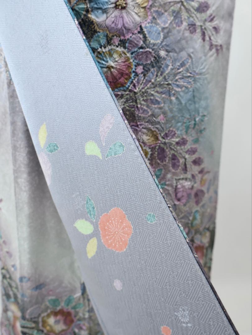 訪問着セット 辻ヶ花絞り グレー - メルカリ