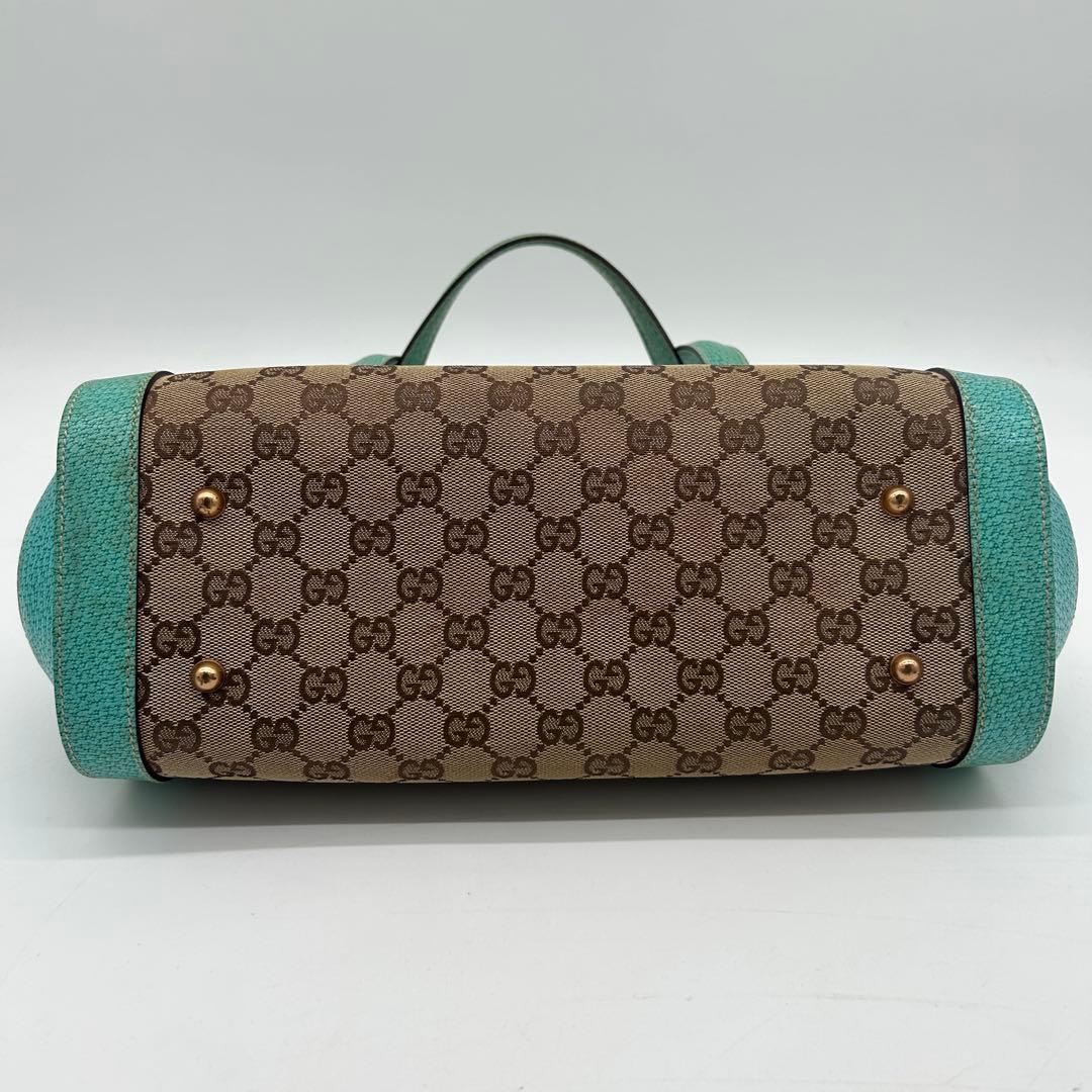 美品】グッチ バンブー ショルダーバッグ GGキャンバス レザー