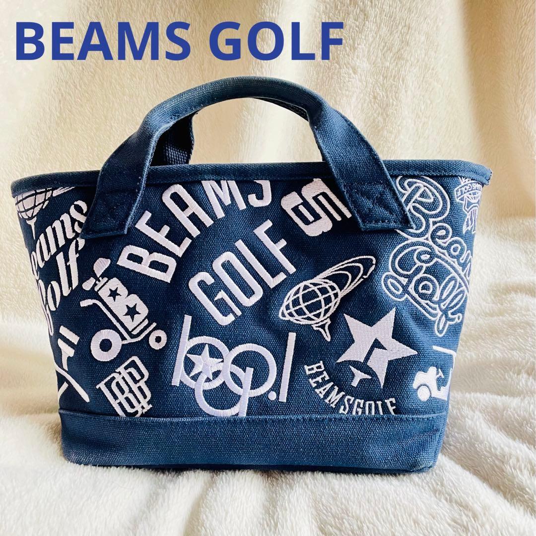 BEAMS GOLF ロゴ カートバッグ ビームスゴルフ トートバッグ ネイビー