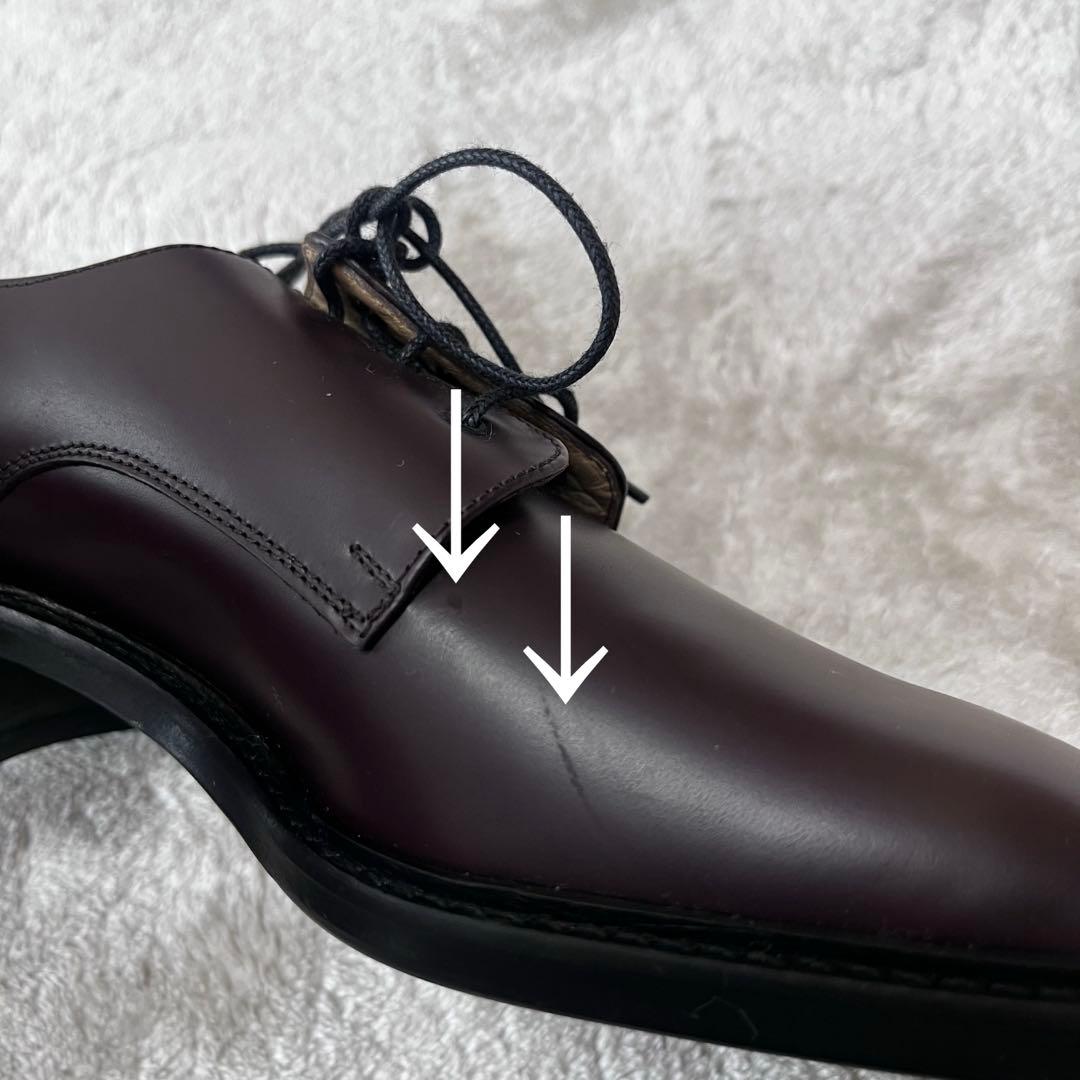 極美品 グッチ レザー スクエアトゥ レースアップ シューズ 革靴