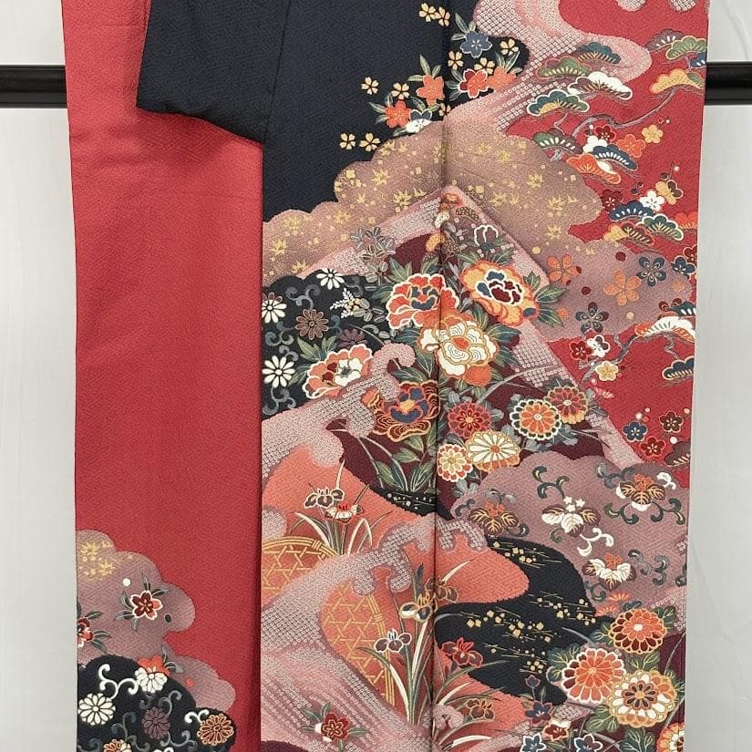 ゆりのはな 訪問着 京友禅ボカシ染め 金彩入り 紋意匠 吉祥模様