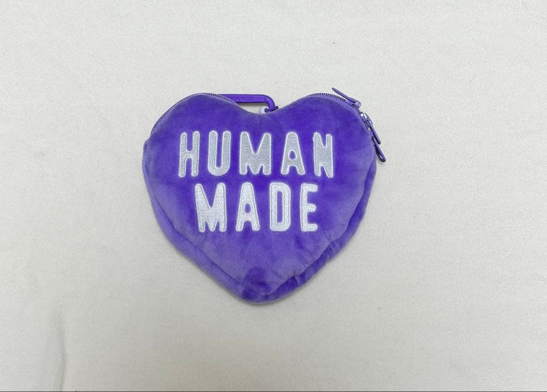 韓国 狎鴎亭限定 HUMAN MADE ハート型 パスケース ポーチ パープル