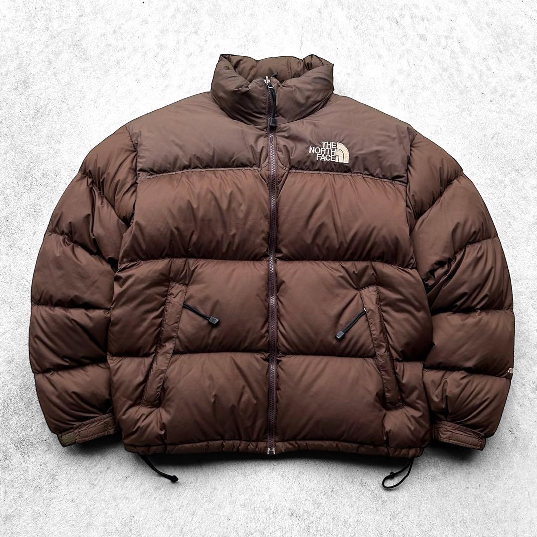 専用！THE NORTH FACE センターロゴ ヌプシダウン ブラウン 700 - メルカリ