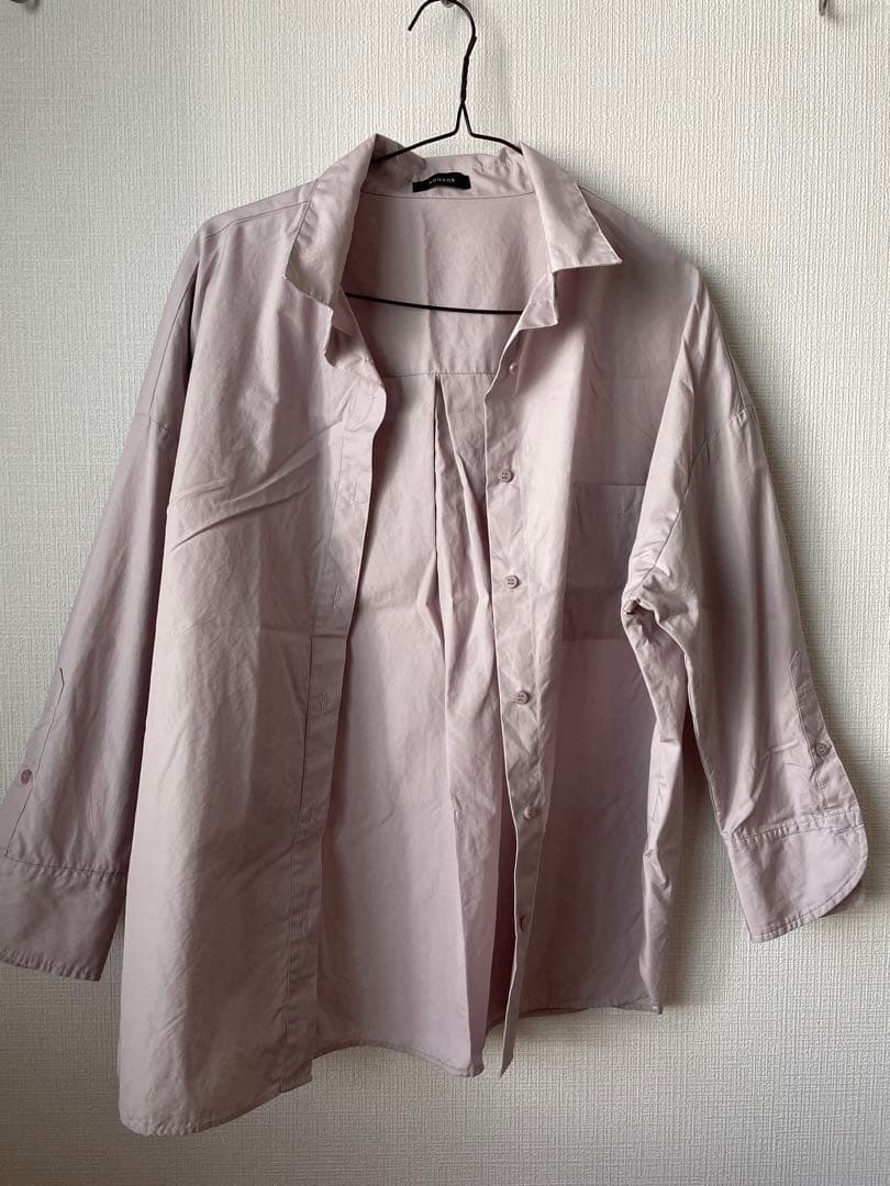 ánuans グレイッシュピンク スタンダードシャツ freesize 25aw - メルカリ