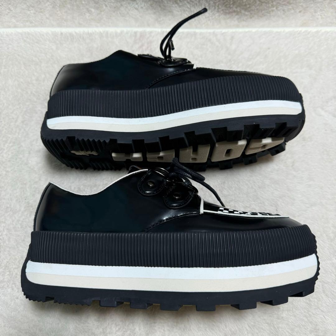 【COACH】美品✨レザーシューズ　23.5cm D-ring スニーカー　厚底