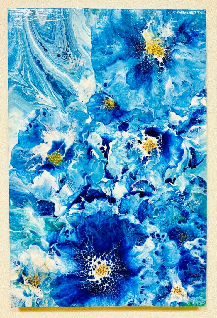 原画　アクリル画　作品名: 【 蒼の聖花 -Ao no Seika- 】