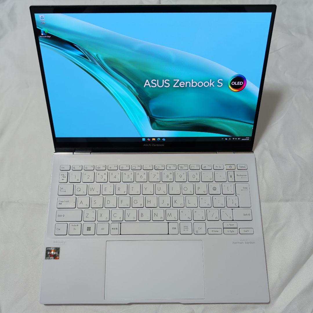 ASUS UM5302T ホワイト ノートPC（65wPD充電器付）美品 ASUS、13.3型有機ELを採用したノートPC「Zenbook S 13 OLED/Flip OLED