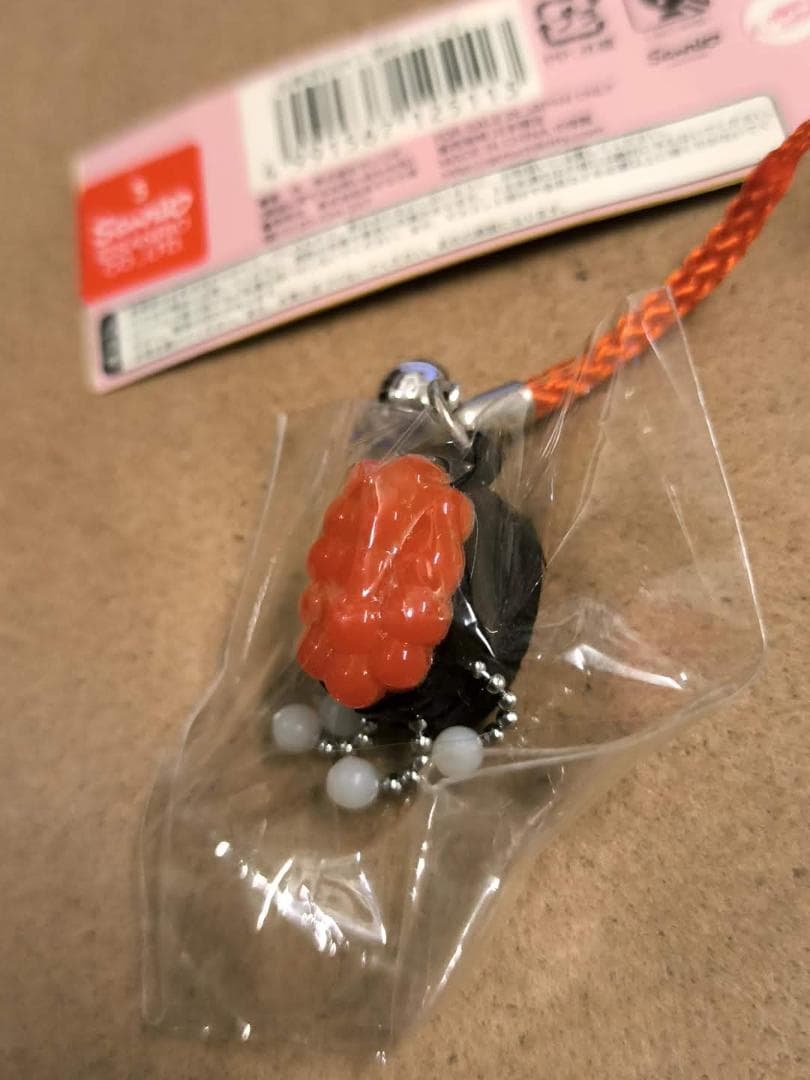 未使用 2009年 ハローキティ はろうきてぃ寿司 ストラップ根付 いくら軍艦
