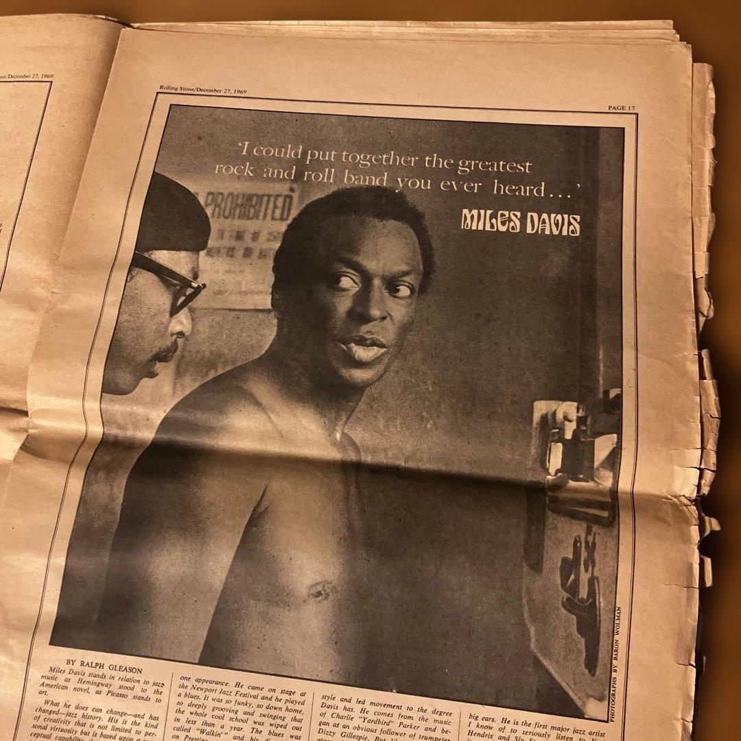 Rolling Stone誌 1969/12/27 Miles Davis - メルカリ