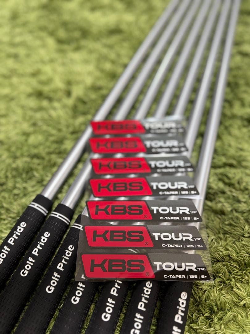 KBS シャフト　C-TAPER 125 S+ (7本セット) 当店は安心の正規販売店です】<br>ケービーエス（アイアン用シャフト