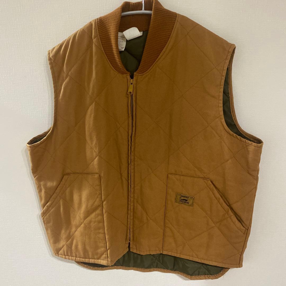 duxbak ダック地ベスト キルティングベスト XL us made Duxbak Duck Cotton Vintage Hunting Outdoor Field Strap Vest M Mint
