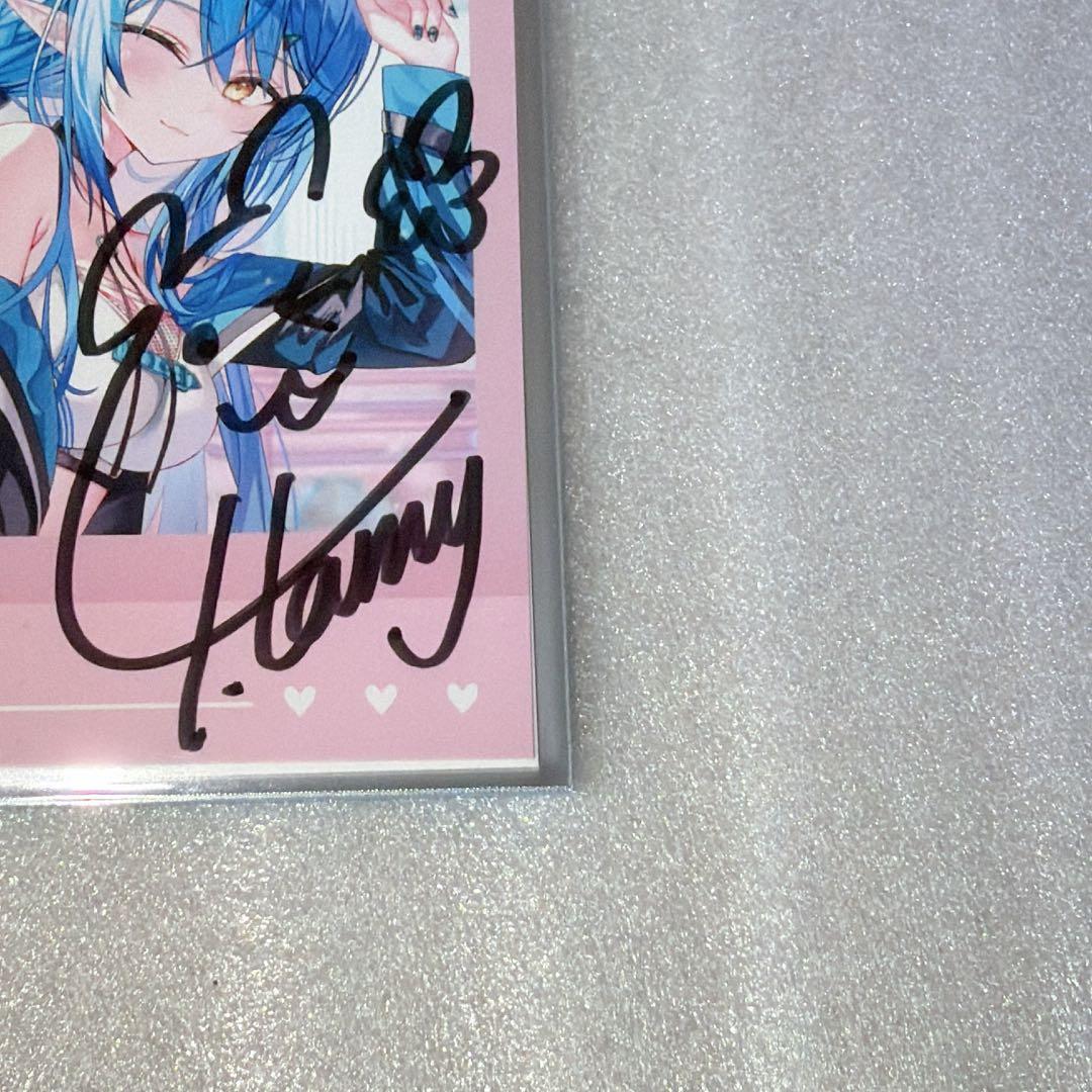 雪花ラミィ サイバー衣装記念 チェキ風ブロマイドカード 直筆サイン