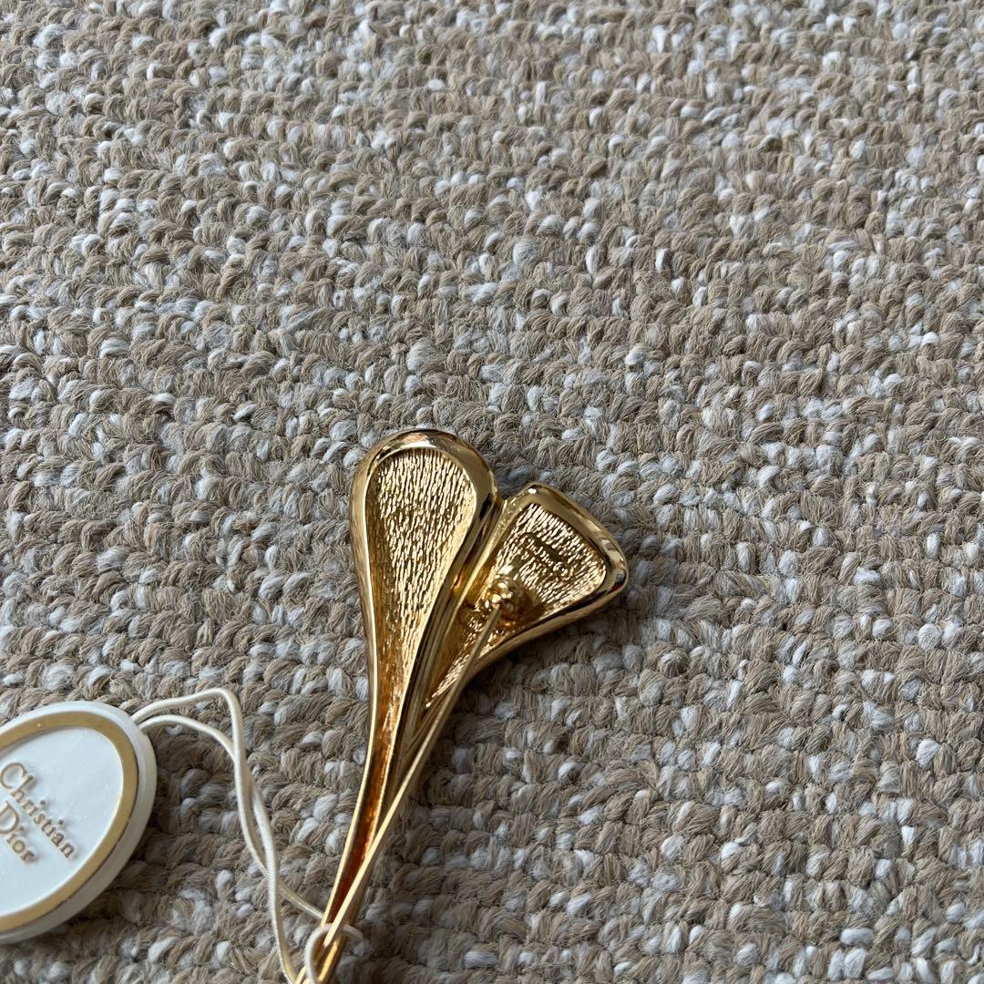 Dior ディオール ゴールド ラインストーン ヴィンテージ ブローチ