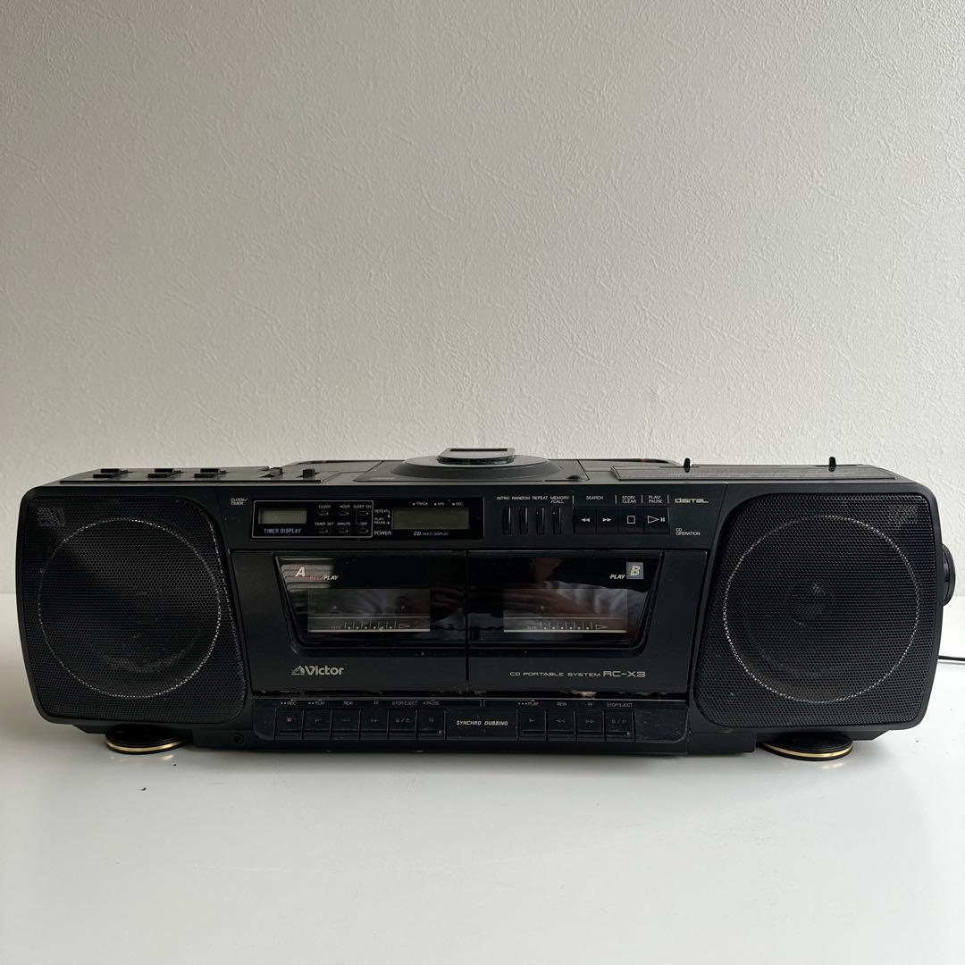 最終お値下げ‼️victorビクター テップ CD昭和ラジカセ RC-X3 - メルカリ