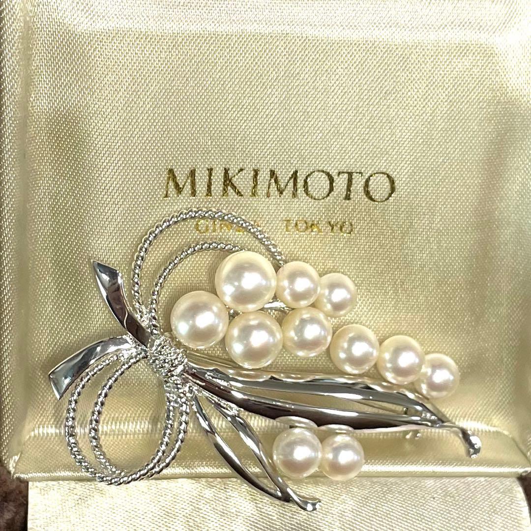 ミキモトパールブローチ ケース付き あこや真珠 本真珠 入学式 卒業式