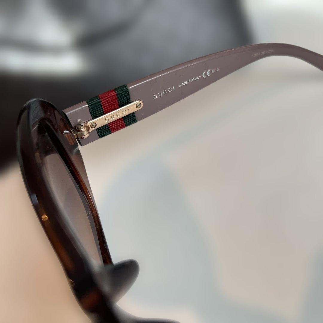 GUCCI/グッチ サングラス ケース付き ブラウン/パープル【中古