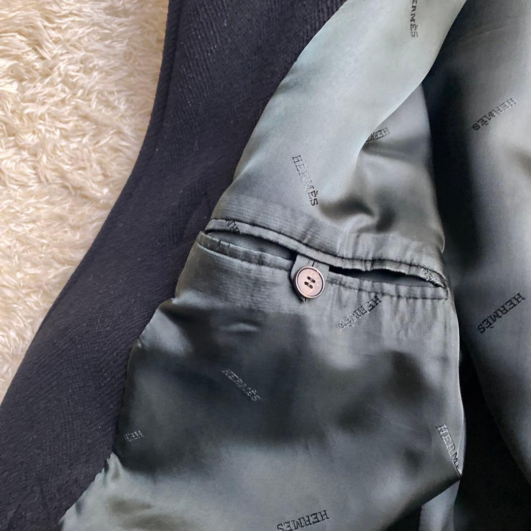 希少】HERMES エルメス ダッフルコート ヴィンテージ 50 ブラック 黒