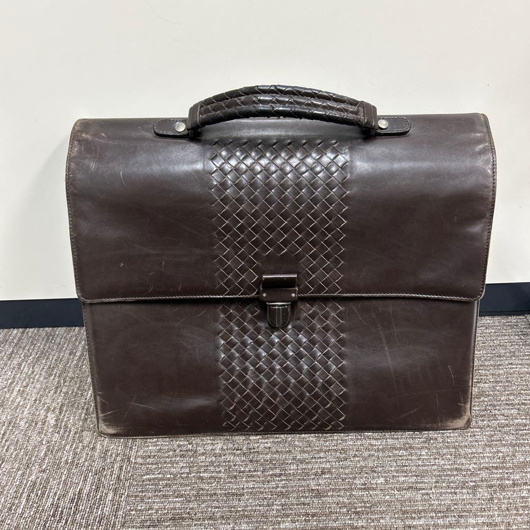 ダークブラウン レザー ビジネスバッグ
